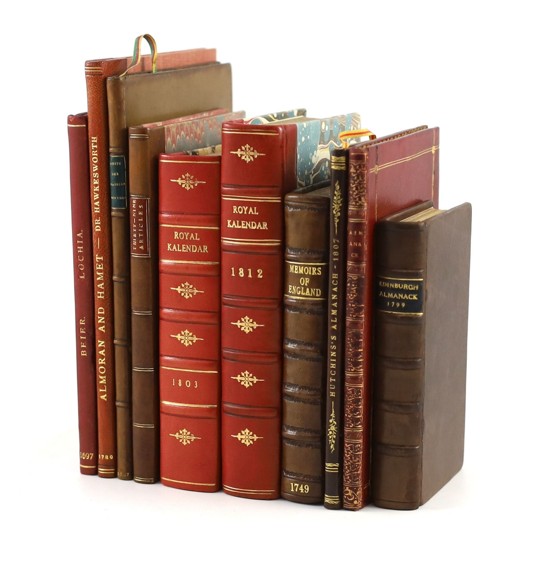 [Pezay, Marquis de] - Suite des Bagatelles Anonymes, 8vo, rebound calf, Geneva, 1767; Beier, Arnold Friedrich and Slevogt, Johanna Hadrian - Aegram ex Lochiorum Retentione Graviter Decumbentem…8vo, rebound red quarter ca